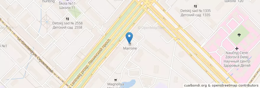 Mapa de ubicacion de Alberobello en 러시아, Центральный Федеральный Округ, Москва, Юго-Западный Административный Округ, Гагаринский Район.