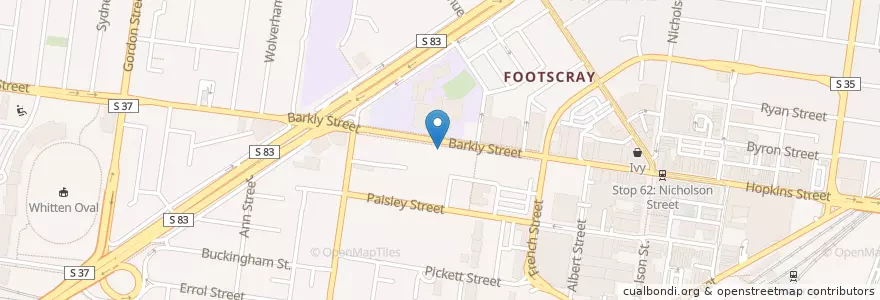 Mapa de ubicacion de Poon’s Chinese Restaurant en Australia, Victoria, City Of Maribyrnong.