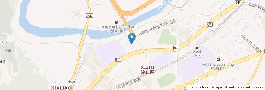 Mapa de ubicacion de 鵝肉周 en 台湾, 新北市, 汐止区.