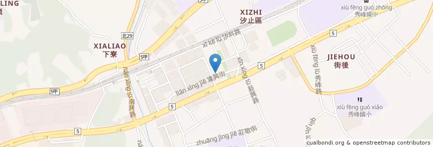 Mapa de ubicacion de 嘉鄉麵館 en Tayvan, 新北市, 汐止區.