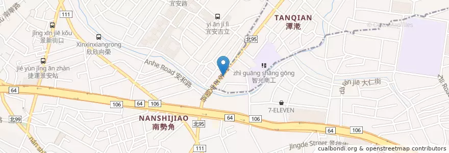 Mapa de ubicacion de 吉安小兒科診所 en تايوان, تايبيه الجديدة, 中和區, 永和區.