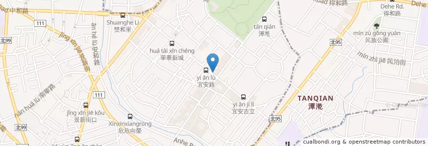 Mapa de ubicacion de 金正好吃大腸麵線/宜安店 en 臺灣, 新北市, 中和區, 永和區.
