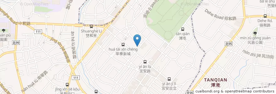 Mapa de ubicacion de 華泰豆花粉圓 en Taiwán, Nuevo Taipéi, 中和區, 永和區.