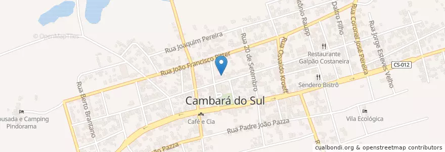 Mapa de ubicacion de Prefeitura Municipal de Cambará do Sul en ブラジル, 南部地域, リオグランデ・ド・スル, Região Geográfica Imediata De Caxias Do Sul, Região Geográfica Intermediária De Caxias Do Sul, Cambará Do Sul.