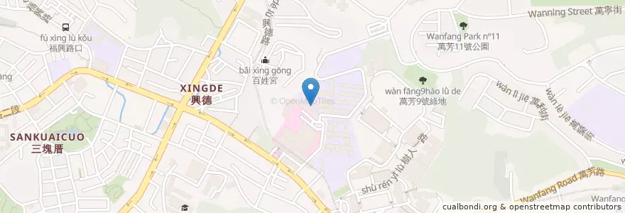 Mapa de ubicacion de 圖書館 en 臺灣, 新北市, 臺北市, 文山區.