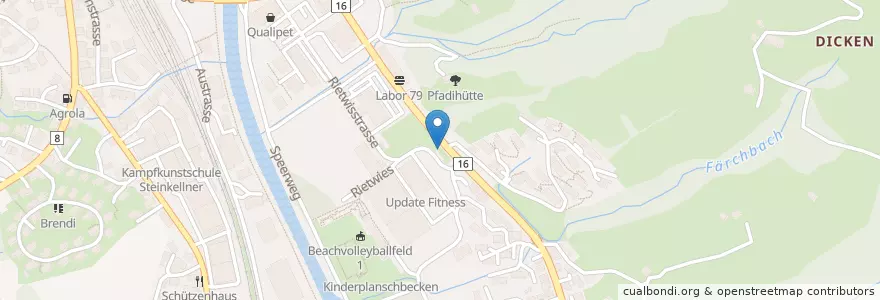 Mapa de ubicacion de Erdgas en Suíça, Sankt Gallen, Wahlkreis Toggenburg, Wattwil.