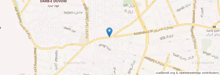 Mapa de ubicacion de بانک کارآفرین en Irán, Teherán, شهرستان تهران, Teherán, بخش مرکزی شهرستان تهران.