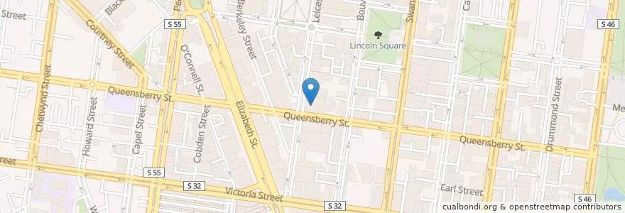 Mapa de ubicacion de Refuel Café en Австралия, Виктория, City Of Melbourne.