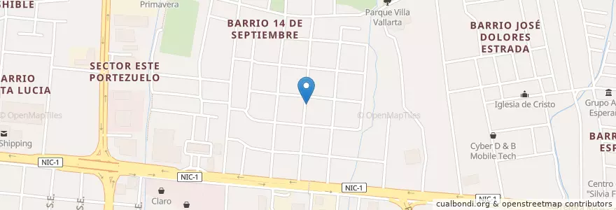 Mapa de ubicacion de Torres Sport Bar en Nicaragua, Departamento De Managua, Managua (Municipio).