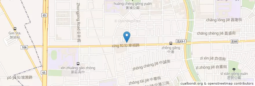 Mapa de ubicacion de 石二鍋 en Taiwan, 新北市, 新莊區.