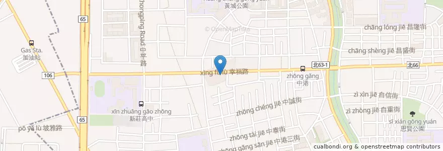 Mapa de ubicacion de 繼光香香雞 en Tayvan, 新北市, 新莊區.
