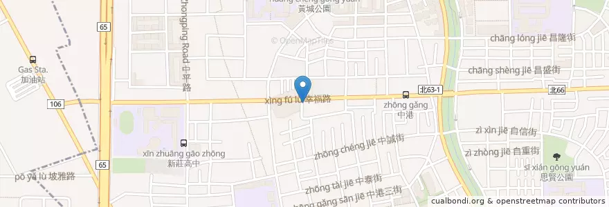 Mapa de ubicacion de 米塔義式廚房 en Taiwan, 新北市, 新莊區.