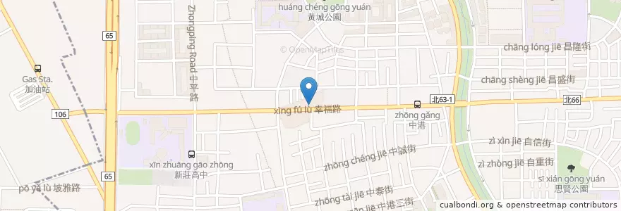 Mapa de ubicacion de CoCo壱番屋 en Taiwan, Nuova Taipei, Distretto Di Xinzhuang.