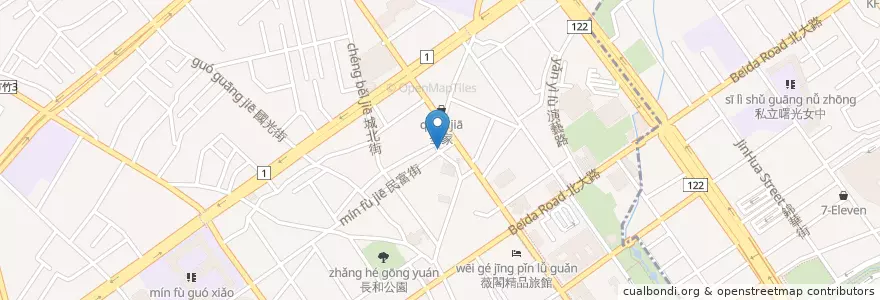 Mapa de ubicacion de 黑貓包 en 臺灣, 臺灣省, 新竹市, 北區.