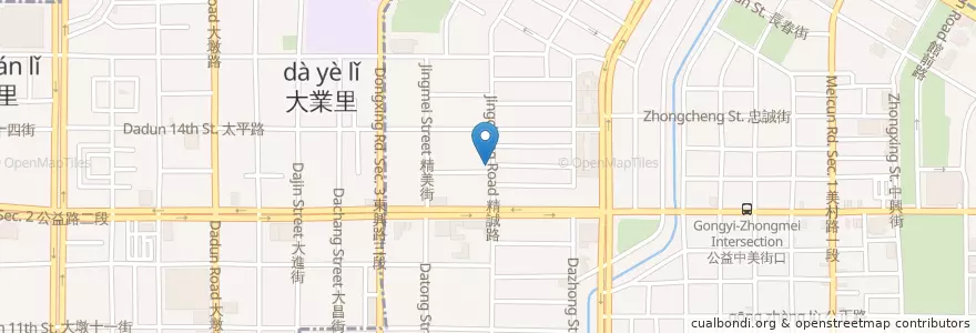 Mapa de ubicacion de Pizza running en Taiwan, Taichung.