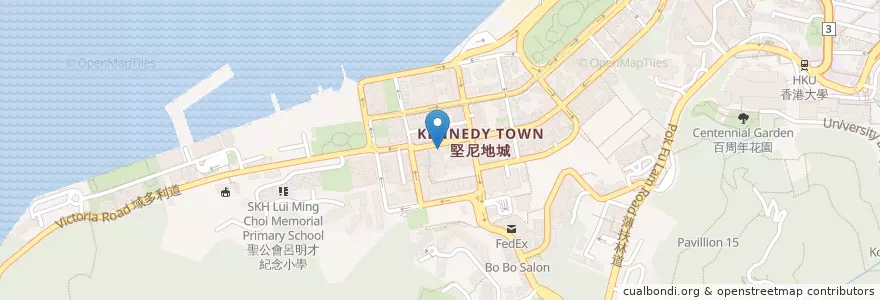 Mapa de ubicacion de 南記粉麵 Nam Kee Noodles en 中国, 広東省, 香港, 香港島, 新界, 中西區 Central And Western District.