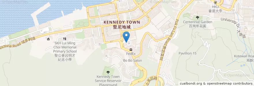 Mapa de ubicacion de 匯豐銀行理財易中心 HSBC Express Banking en China, Guangdong, Hong Kong, Pulau Hong Kong, Wilayah Baru, 中西區 Central And Western District.