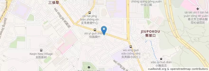 Mapa de ubicacion de 85度C en Taiwan, Nuova Taipei, Taipei, Distretto Di Xinyi.