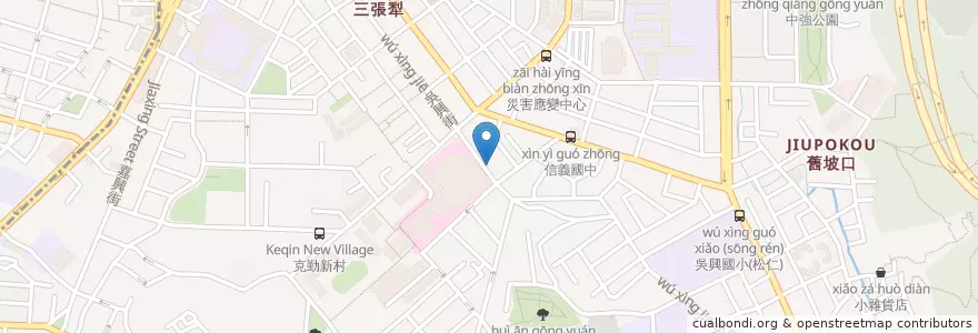 Mapa de ubicacion de 全國食養健康素食 en Taiwan, New Taipei, Taipei, Xinyi District.