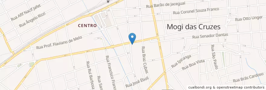 Mapa de ubicacion de Banco Santander en البَرَازِيل, المنطقة الجنوبية الشرقية, ساو باولو, Região Geográfica Intermediária De São Paulo, Região Metropolitana De São Paulo, Região Imediata De São Paulo, Mogi Das Cruzes.