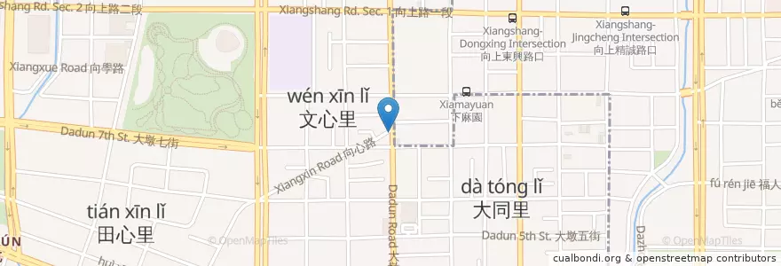 Mapa de ubicacion de Louisa Coffee en Tayvan, Taichung, 南屯區.