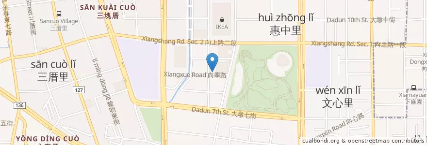 Mapa de ubicacion de Swing en 臺灣, 臺中市, 南屯區.