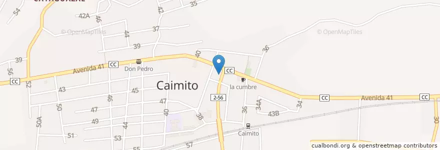 Mapa de ubicacion de Ranchón en Kuba, Artemisa, Caimito.