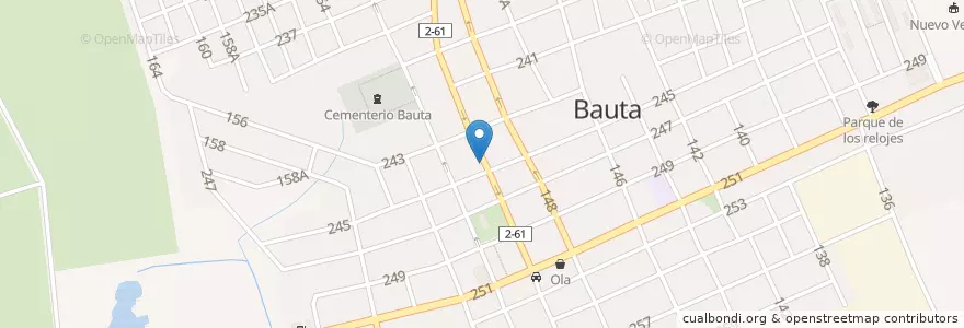 Mapa de ubicacion de La casa verde en Cuba, Artemisa, Bauta, Ciudad De Bauta.