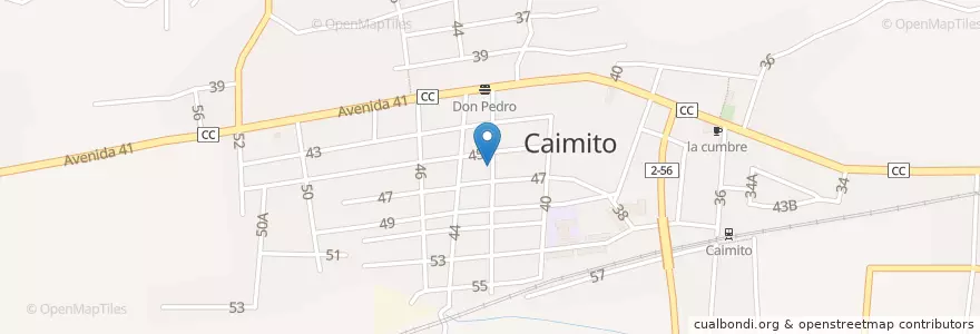 Mapa de ubicacion de Iglesia Cristiana Pentecostal en 古巴, Artemisa, Caimito.
