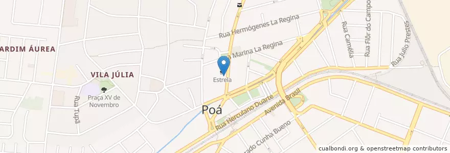 Mapa de ubicacion de Campeã en البَرَازِيل, المنطقة الجنوبية الشرقية, ساو باولو, Região Geográfica Intermediária De São Paulo, Região Metropolitana De São Paulo, Região Imediata De São Paulo, Poá.