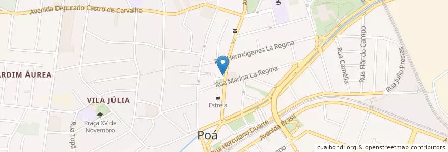 Mapa de ubicacion de San Thiago en البَرَازِيل, المنطقة الجنوبية الشرقية, ساو باولو, Região Geográfica Intermediária De São Paulo, Região Metropolitana De São Paulo, Região Imediata De São Paulo, Poá.