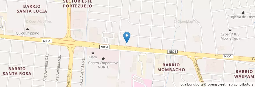 Mapa de ubicacion de Iglesia La Luz del Mundo en ニカラグア, マナグア県, Managua (Municipio).