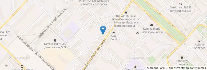 Mapa de ubicacion de Идиллия en Rusland, Centraal Federaal District, Moskou, Восточный Административный Округ, Район Богородское.
