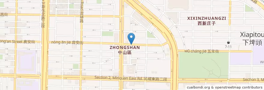 Mapa de ubicacion de 拉亞漢堡 en 臺灣, 新北市, 臺北市, 中山區.