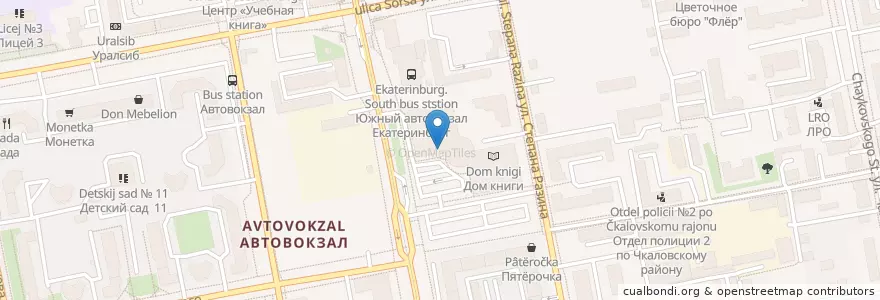 Mapa de ubicacion de 3D Мегаполис en Russie, District Fédéral De L'Oural, Oblast De Sverdlovsk, Городской Округ Екатеринбург.