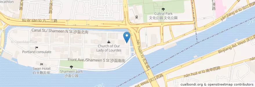 Mapa de ubicacion de Kafelaku Coffee en 중국, 광둥성, 광저우시.