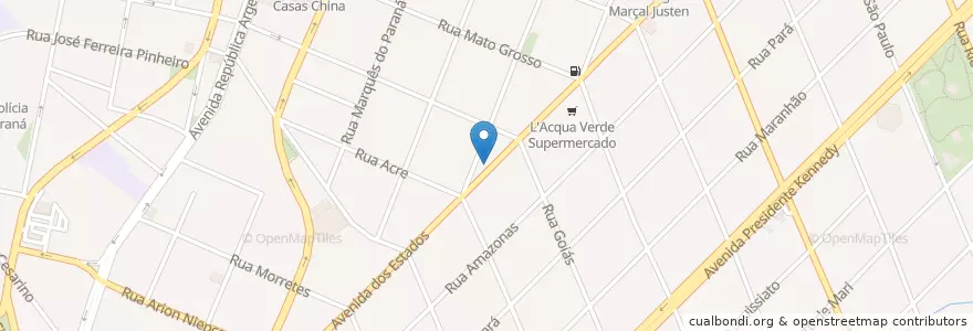 Mapa de ubicacion de Boteco Divina Béra en ブラジル, 南部地域, パラナ, Região Geográfica Intermediária De Curitiba, Região Metropolitana De Curitiba, Microrregião De Curitiba, クリチバ.
