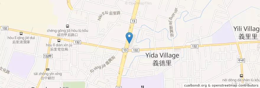 Mapa de ubicacion de 牛排餐廳 en Taiwan, Taichung, Distretto Di Houli.