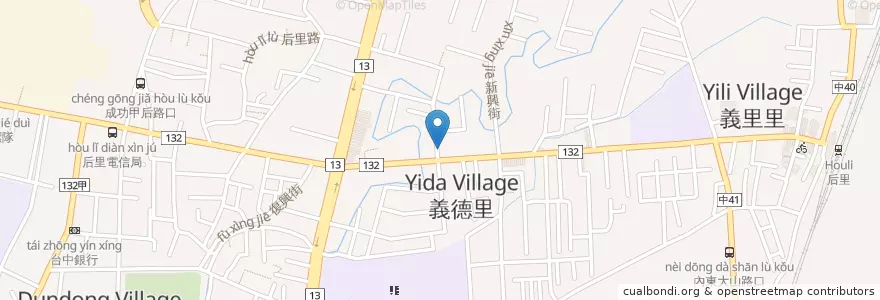 Mapa de ubicacion de 大眾牛排 en 臺灣, 臺中市, 后里區.