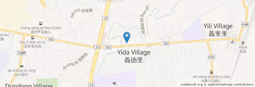 Mapa de ubicacion de 三媽臭臭鍋 en 台湾, 台中市, 后里区.