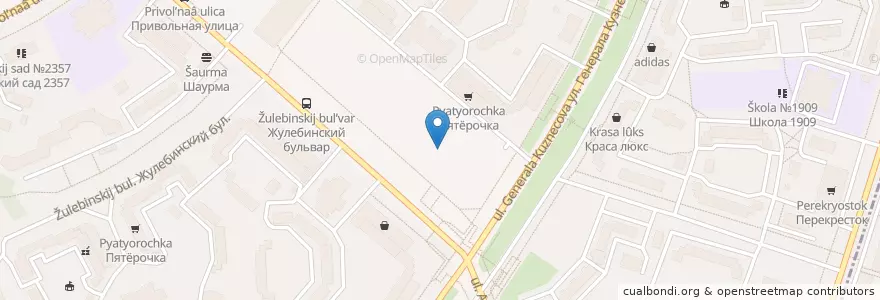 Mapa de ubicacion de Макдоналдс en روسیه, Центральный Федеральный Округ, Москва, Юго-Восточный Административный Округ, Район Выхино-Жулебино.