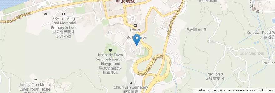 Mapa de ubicacion de Wilderness International Kindergarten en 中国, 広東省, 香港, 香港島, 新界, 中西區 Central And Western District.