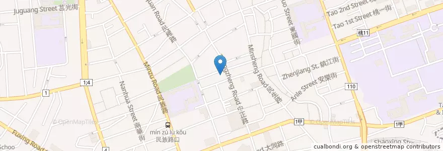 Mapa de ubicacion de 閱讀柒年 en Taiwan, 桃園市, 桃園區.