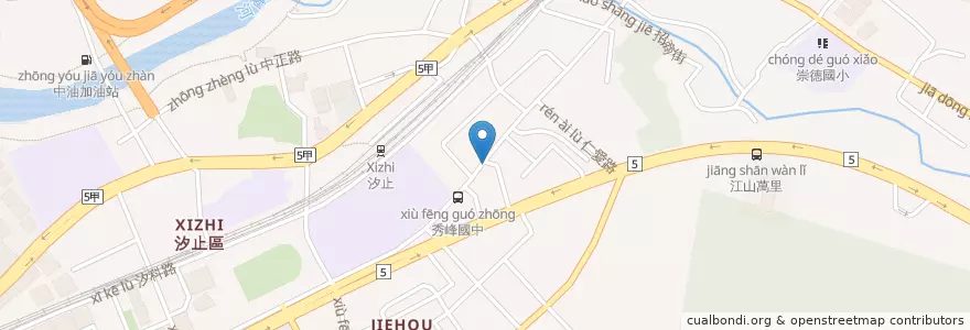 Mapa de ubicacion de 汐止農會 en Tayvan, 新北市, 汐止區.