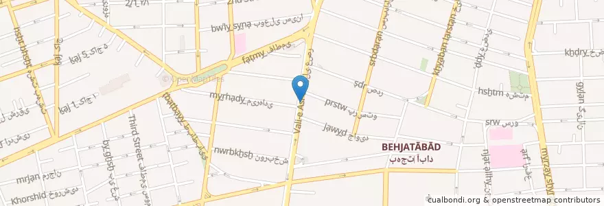 Mapa de ubicacion de پلیس مهاجرت و گذرنامه ساختمان شماره۲ en 이란, 테헤란, شهرستان تهران, 테헤란, بخش مرکزی شهرستان تهران.