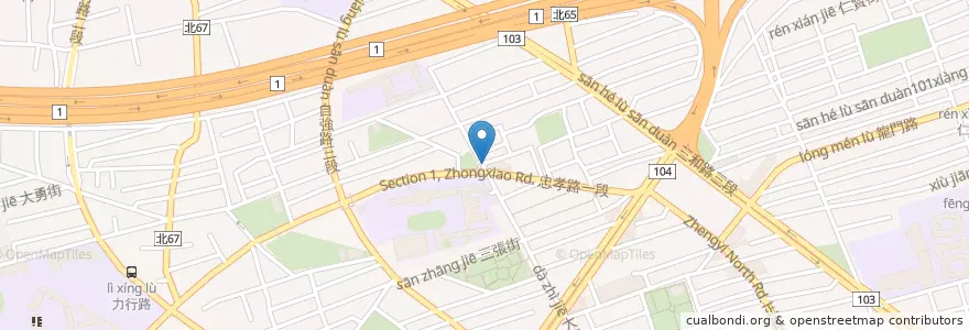 Mapa de ubicacion de 緣味陽春麵 en 타이완, 신베이 시.