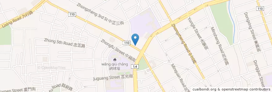 Mapa de ubicacion de 谷林鐵板燒 en Taiwan, 桃園市, 桃園區.