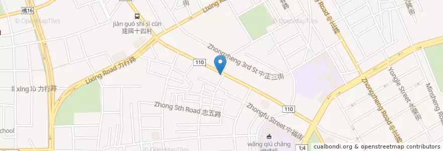 Mapa de ubicacion de 米食堂 en Taïwan, Taoyuan, District De Taoyuan.
