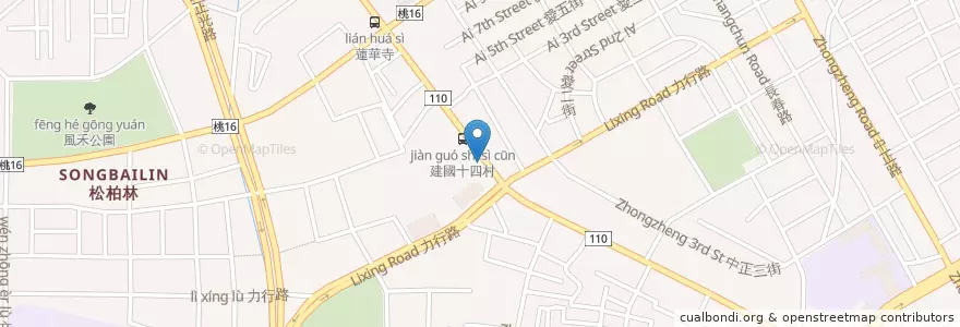 Mapa de ubicacion de 力美藥局 en Taïwan, Taoyuan, District De Taoyuan.