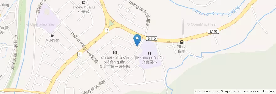 Mapa de ubicacion de 美而美 en Тайвань, Новый Тайбэй, 三峽區.